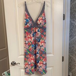 Tommy Bahama floral swim dress 👗 with built in bra. Size L